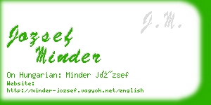 jozsef minder business card